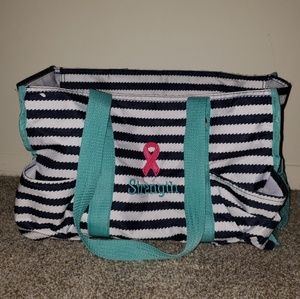 Zip top organizing utility tote